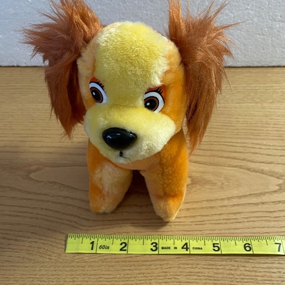 Vtg Disney Lady & the Tramp Lady Plush Stuffed Animal Cocker Spaniel 1985 Korea - Picture 9 of 9